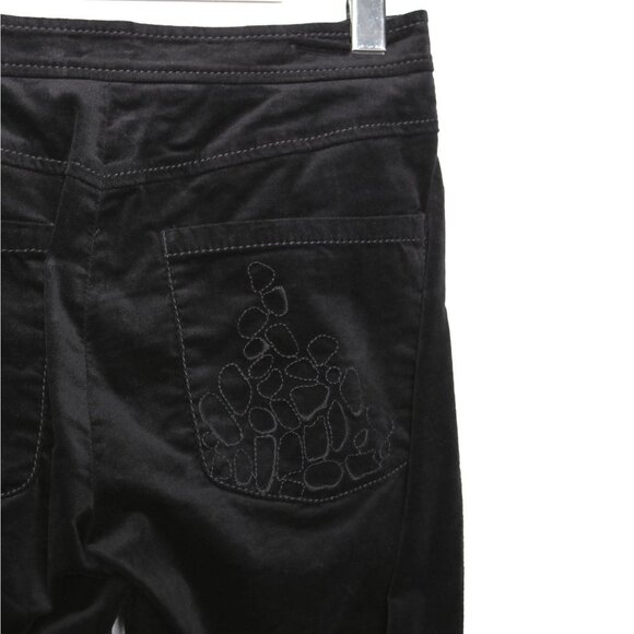 Olsen LEA Micro Cord Velvet Straight Leg Pant Trouser Stretch Black Casual - Picture 4 of 8